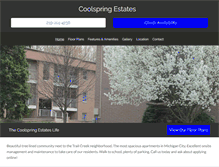Tablet Screenshot of coolspringestates.com